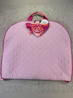 Vtg 90’s NWT MaggiB “Girl Talk” Quilted Pink Gingham Dance/Travel Garment Bag